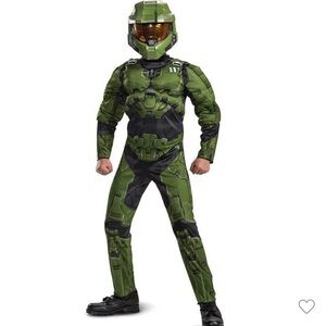 New Microsoft Halo Halo Master Chief Infinite Muscle Costume Halloween w/ Helmet